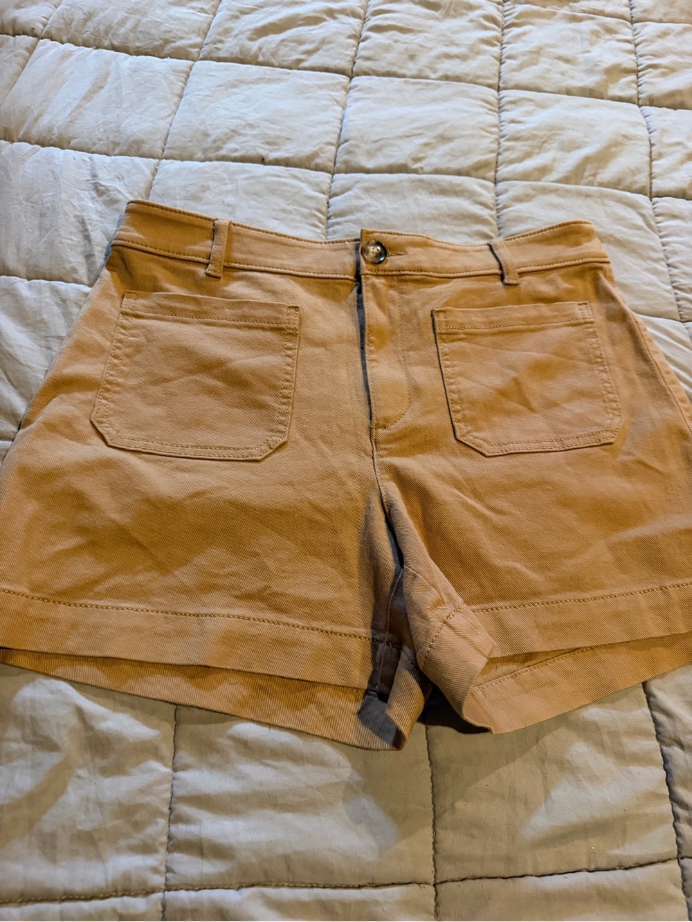 LOFT Women's Caramel Tan Twill Bermuda Shorts
